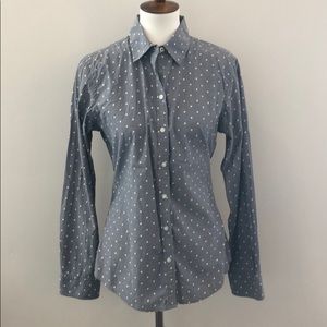 Polka dot banana republic blouse